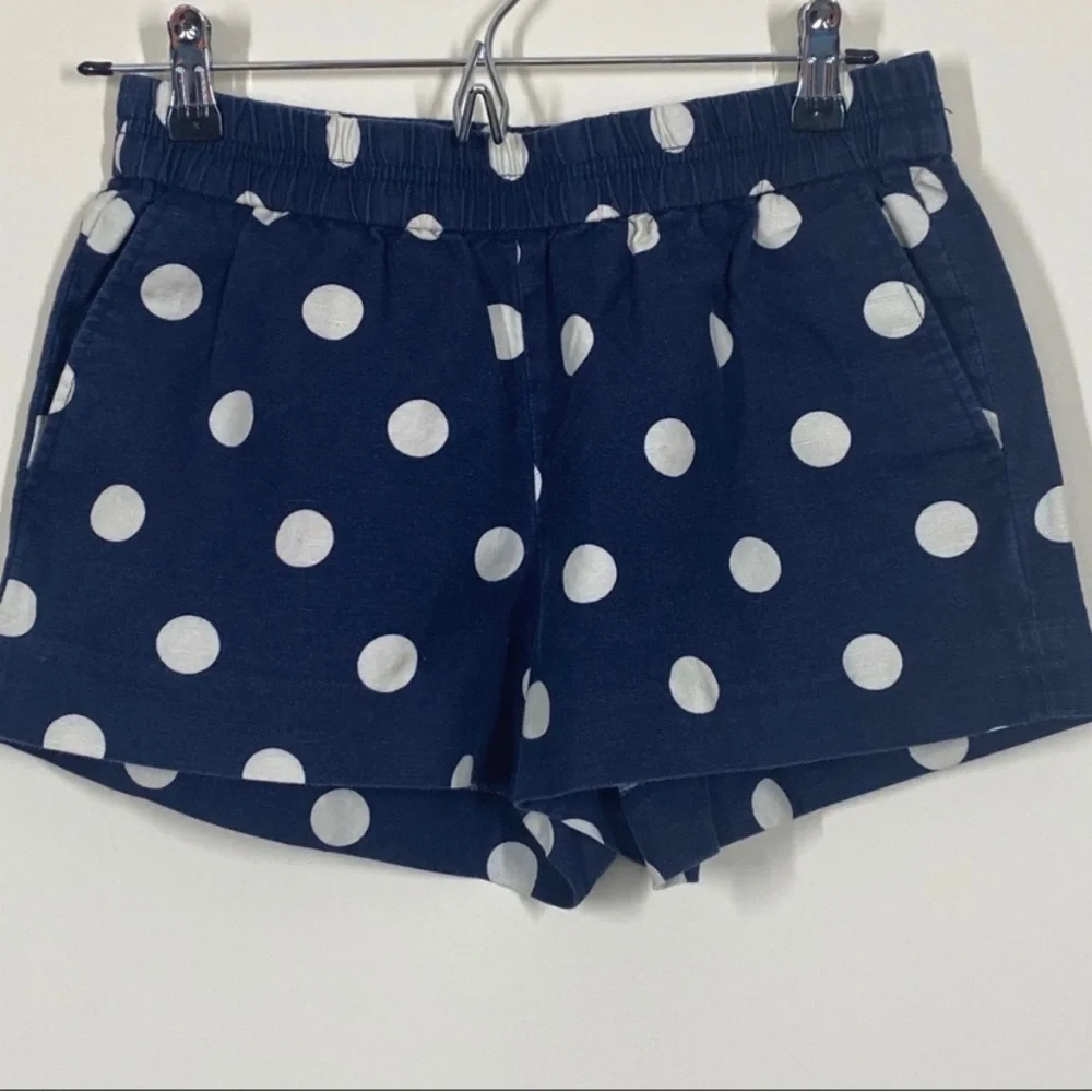 J Crew Blue Polka Dots Shorts Size 4 - Picture 4 of 6